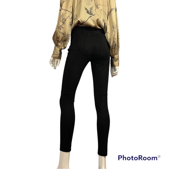 High Quality Faux Suede Leather Microsuede Black Skinny Pants 4 - Picture 2 of 4